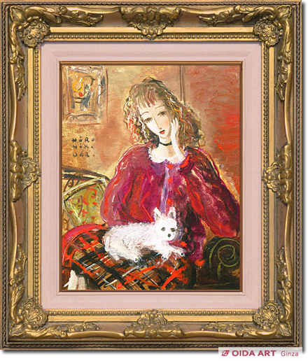 織田広比古 赤いセーターの少女ララ | 絵画など美術品の販売と買取 