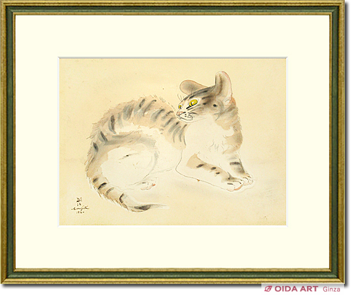 藤田嗣治 猫（京都版画院品川版） | 絵画など美術品の販売と買取 